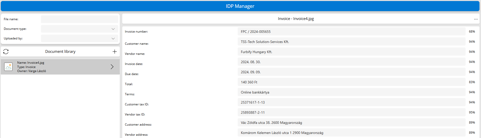 Egyedi megoldások - Asztali nézet